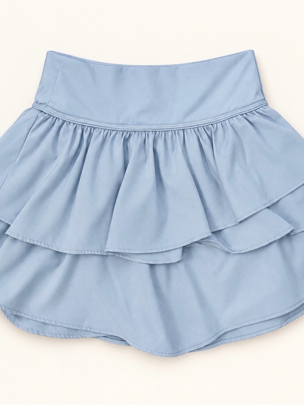 Sky Blue Tiered Ruffle Skort